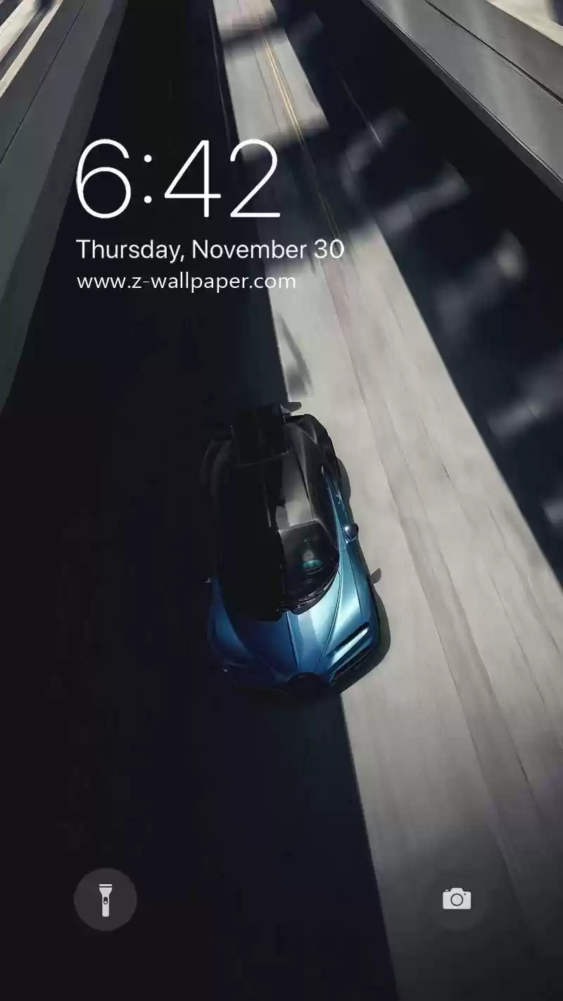 Bugatti Chiron Blue Car Mobile Phone Wallpapers