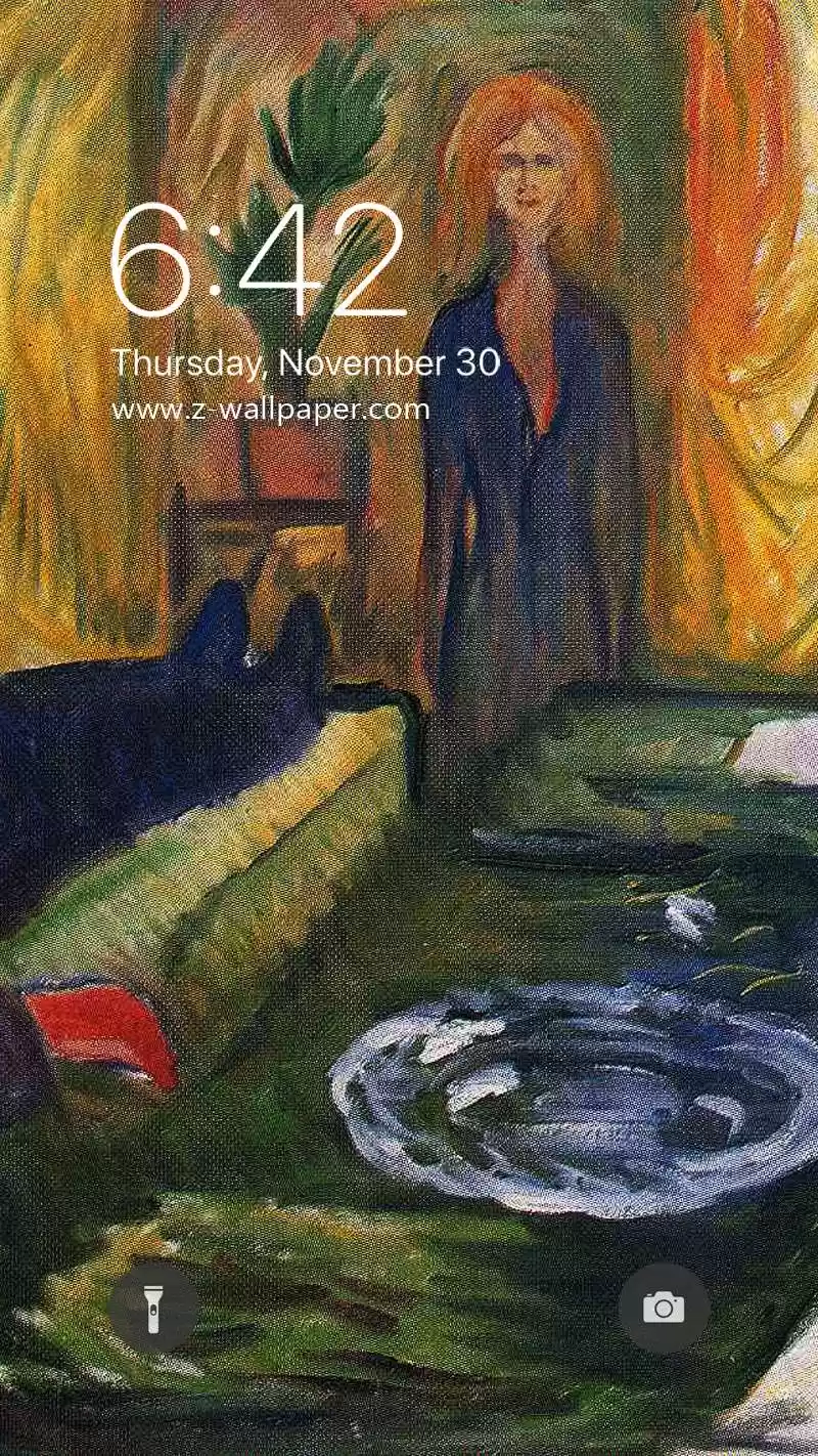 Edvard Munch Painting Art Mobile Phone Wallpapers