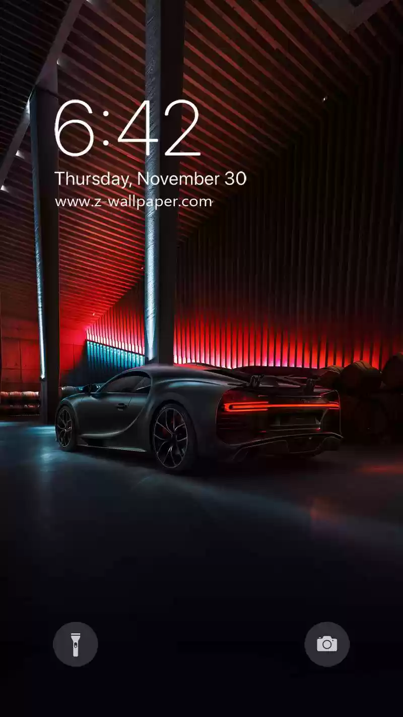 Bugatti Chiron Black Car Mobile Phone Wallpapers