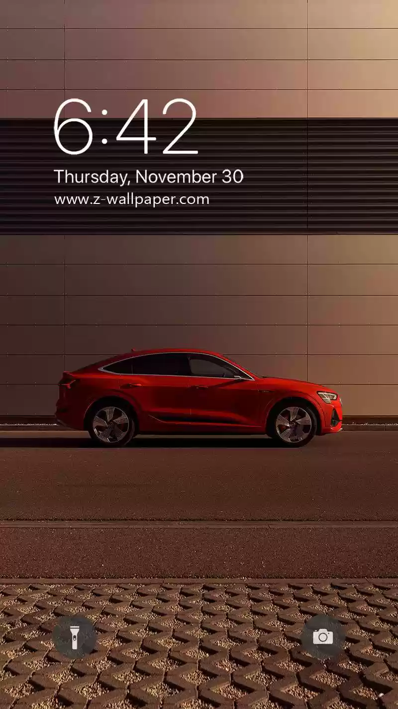 Audi e-tron Sportback Red Car Mobile Phone Wallpapers